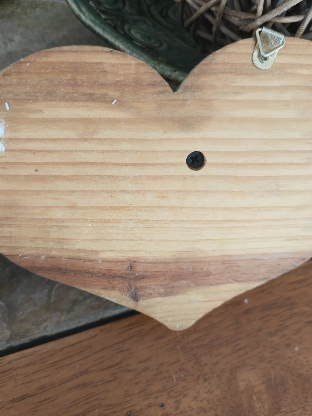 Natural Wood Heart Wall Hook Rack - Rustic Home Wall Decor